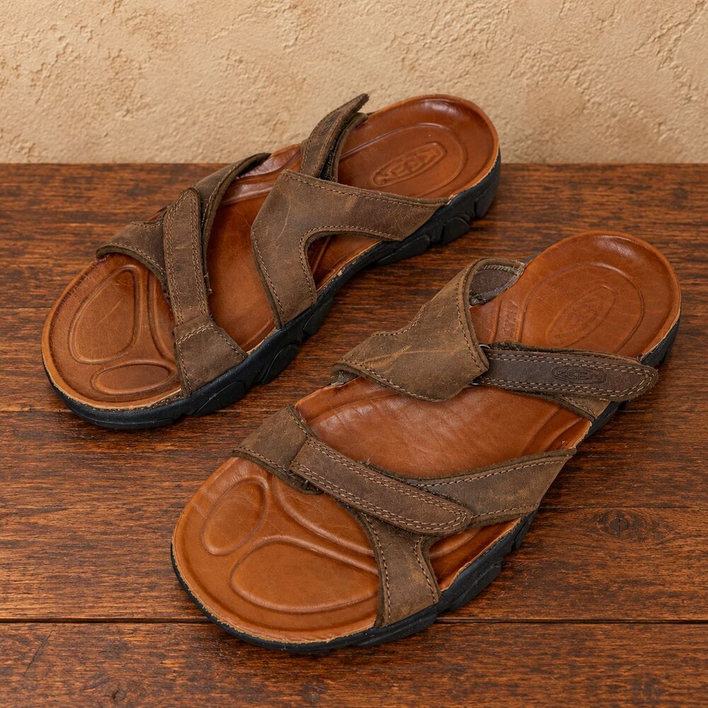 KEEN Womens 10 Brown Leather Adjustable Strappy Sport Sandals